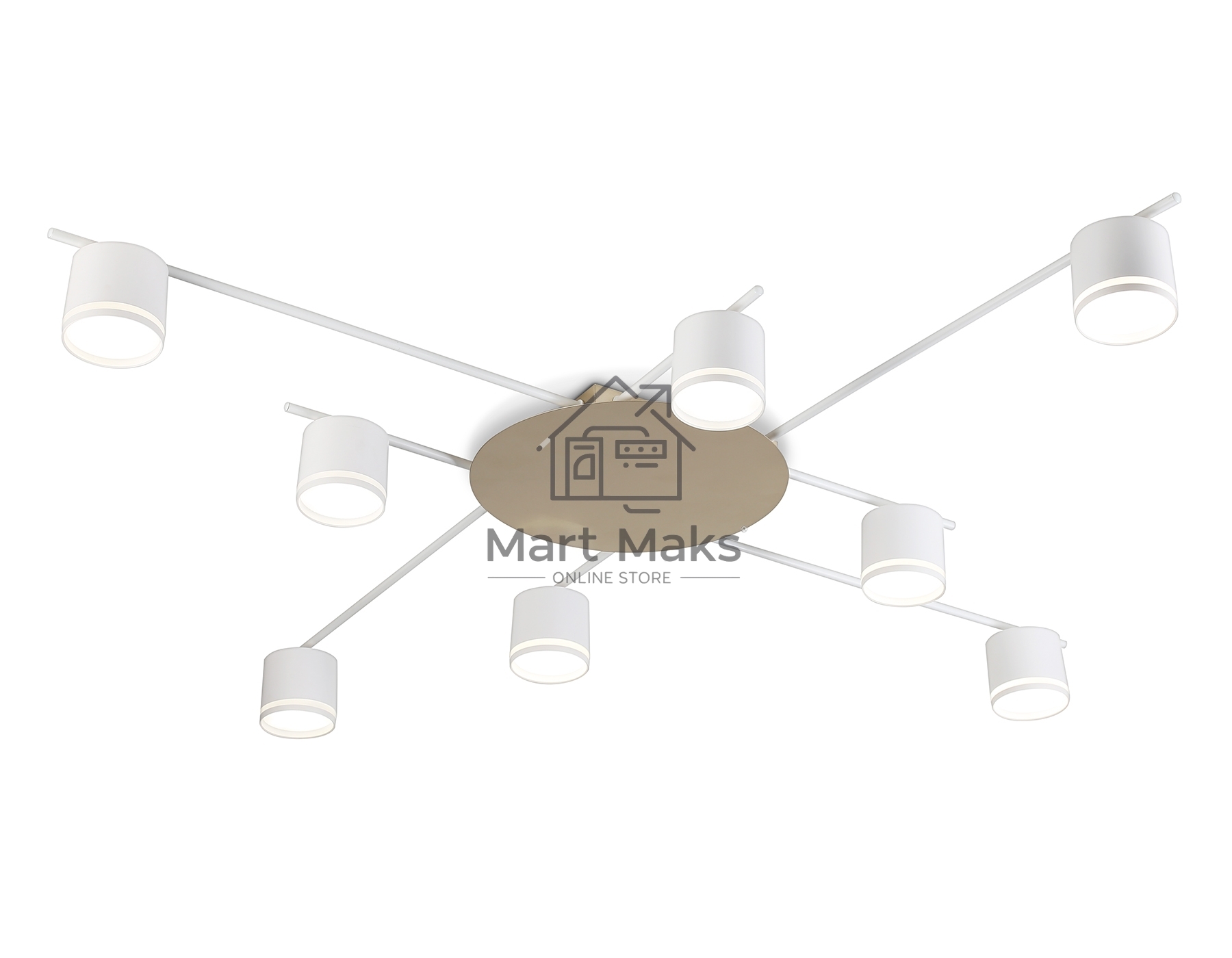 Потолочный светильник Ambrella light FL51759/8 WH/GD белый/золото GX53/8 max 12W 870*870*95