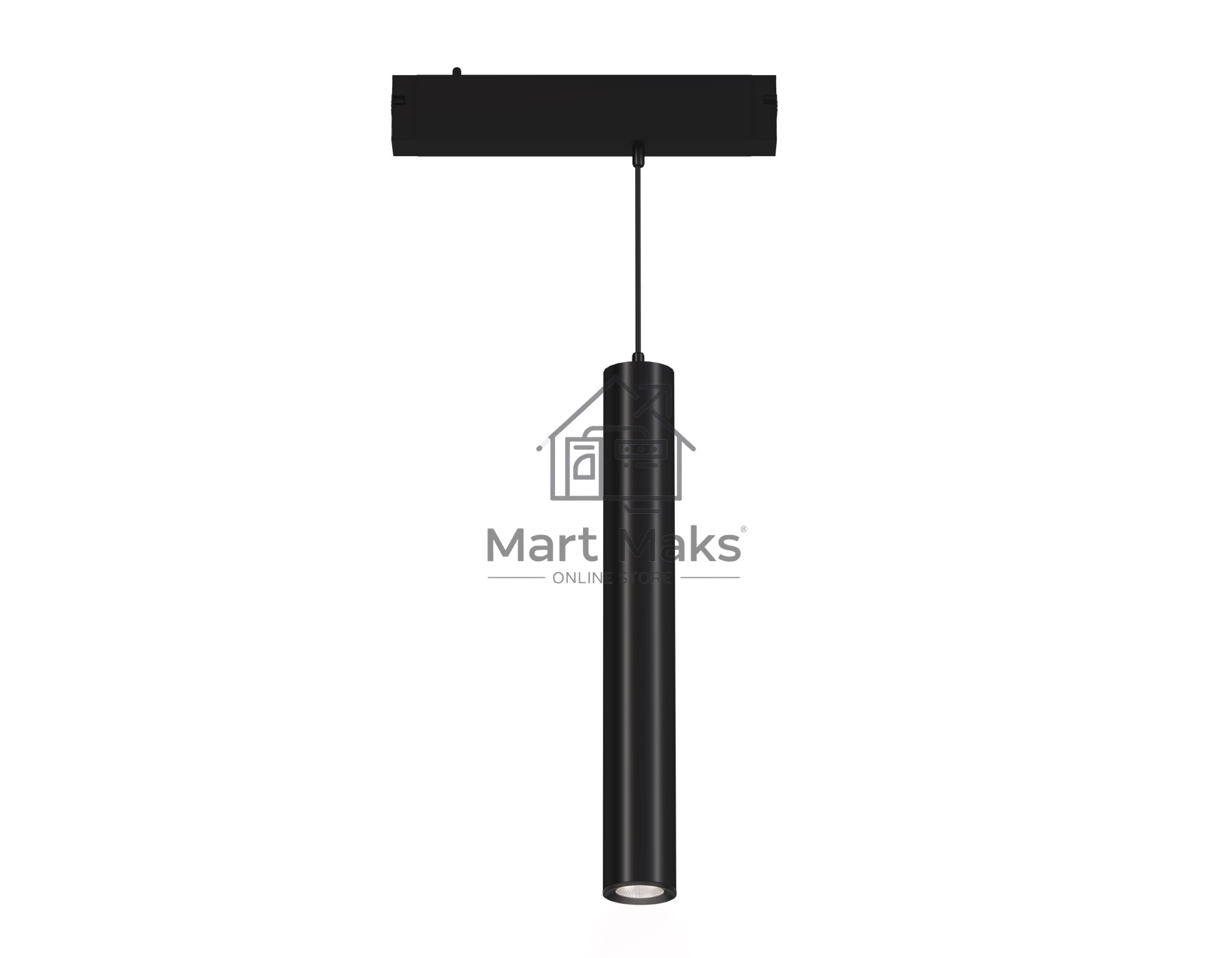Акцентный подвесной светильник GL8120 BK черный IP20 12W 3000-6000K 220V 24° D40*300
