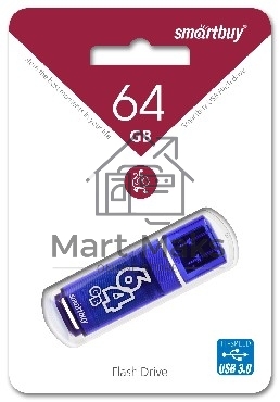 Флешка USB R/W R/W SmartBuy UFD 3.0 SmartBuy 64Gb,GLOSSY SERIES DARK BLUE (SB64GBGS-DB)(UFD 3.0 SmartBuy 64Gb,GLOSSY SERIES DARK BLUE (SB64GBGS-DB))