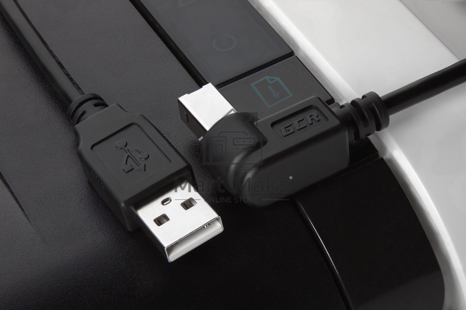Кабель Greenconnect 1.0m USB 2.0, AM/BM угловой, черный, 28/28 AWG, экран, армированный, морозостойкий, GCR-UPC3M2-BB2S-1.0m Greenconnect Кабель 1.0m USB 2.0, AM/BM угловой, черный, 28/28 AWG, экран, армированный, морозостойкий, GCR-UPC3M2-BB2S-1.0m