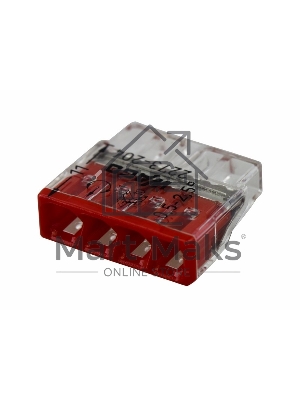 Клемма 4х(0.5-2.5мм) 4-х проводн. для распред. короб. (без п) WAGO 2273-204