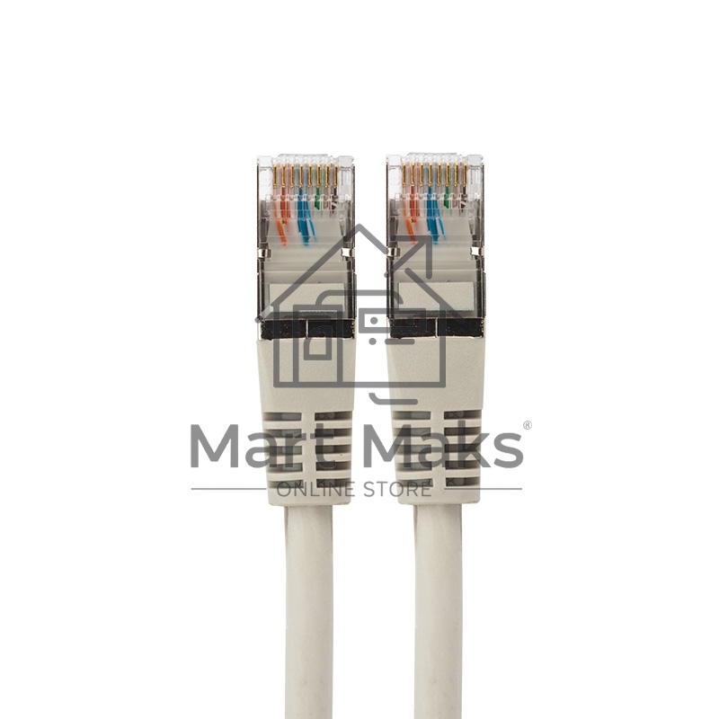 Пaтч-корд F/UTP, Rexant категория 5e, RJ45-RJ45, экранированный, 24AWG, LSZH, серый, 2м