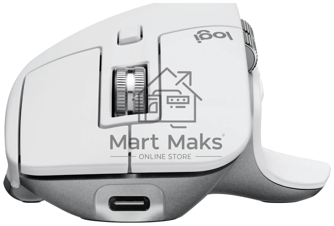 Мышь беспроводная Logitech MX Master 3s светло-серый, 8000 dpi, радиоканал, Bluetooth, USB, кнопки - 7