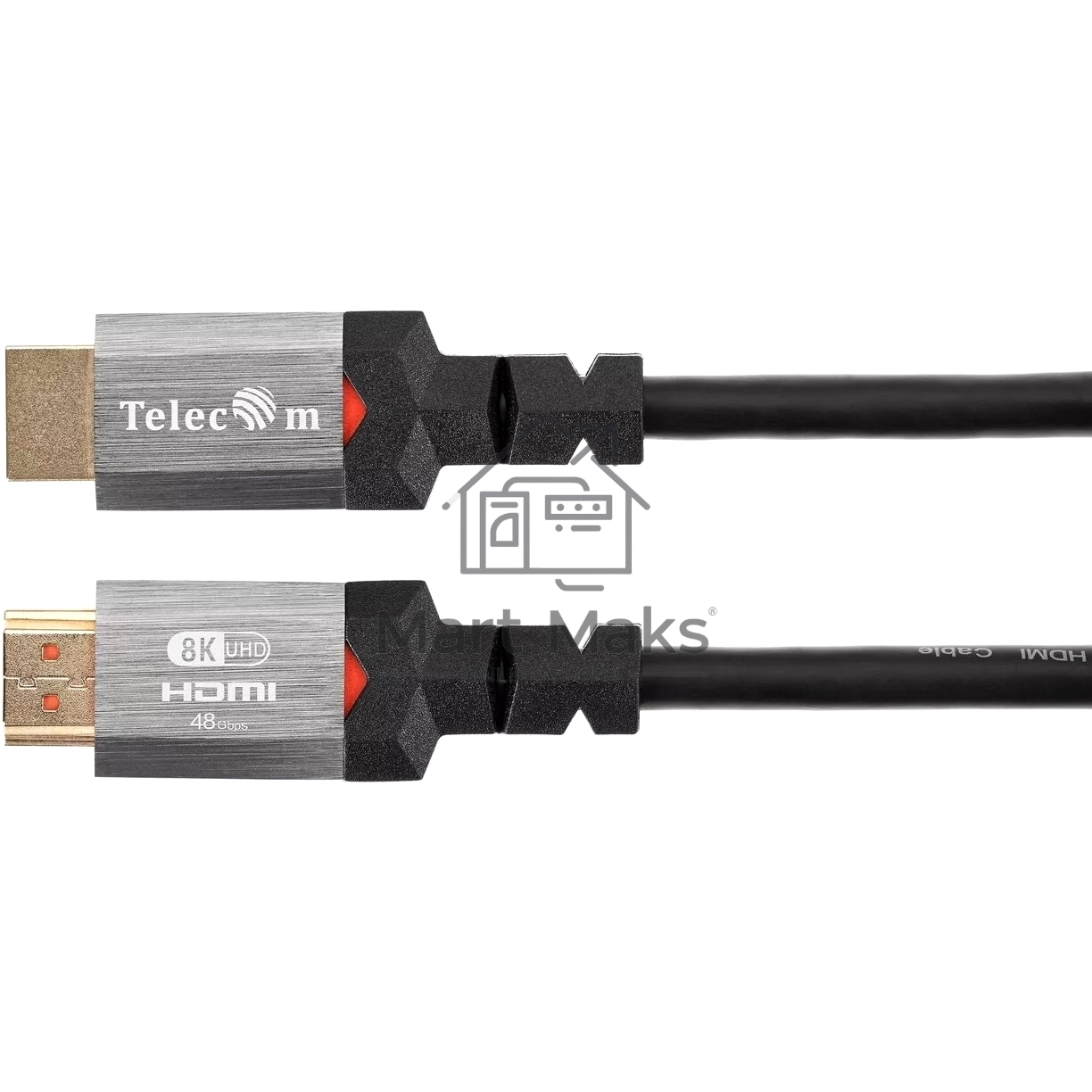 Кабель Telecom TCG365-1M HDMI 19M/M,ver. 2.1, 8K@60 Hz 1m метал разъемы, Telecom TCG365-1M