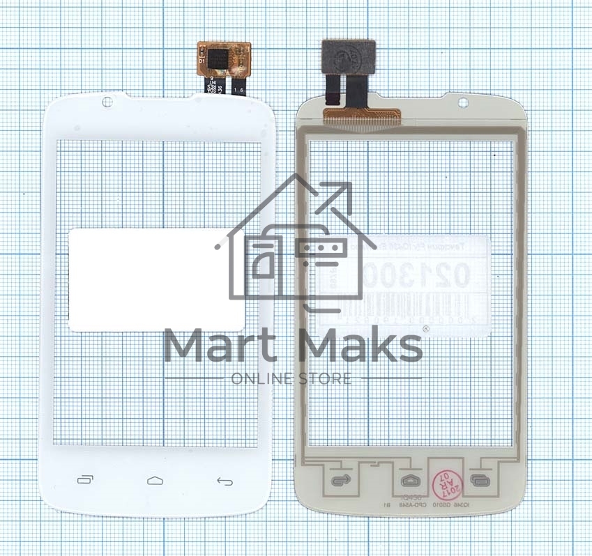 Сенсорное стекло (тачскрин) для Fly IQ436 Era Nano 3, белое