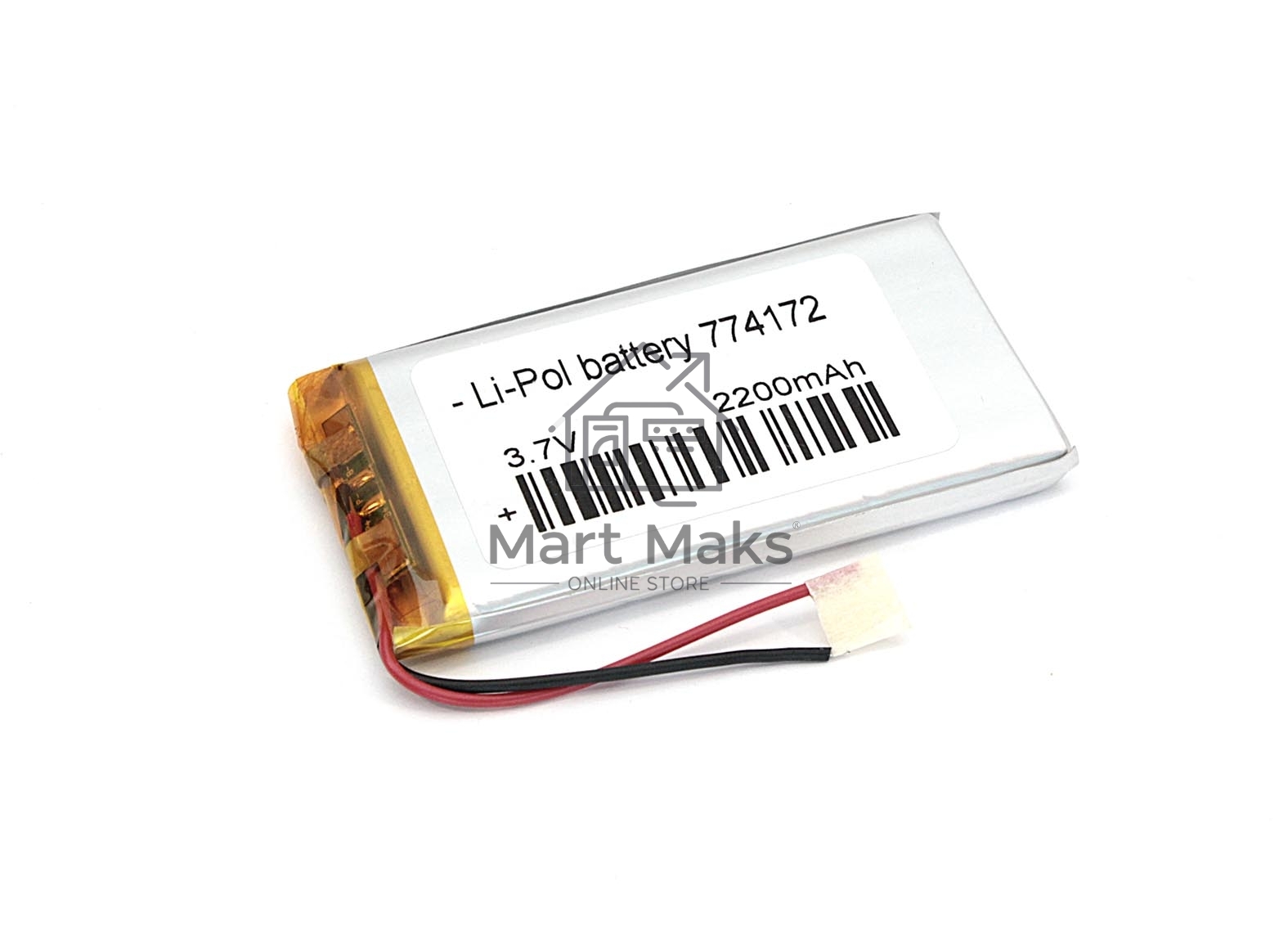 Аккумулятор Li-Pol (батарея) 7.7*41*72мм 2pin 3.7V/2200mAh
