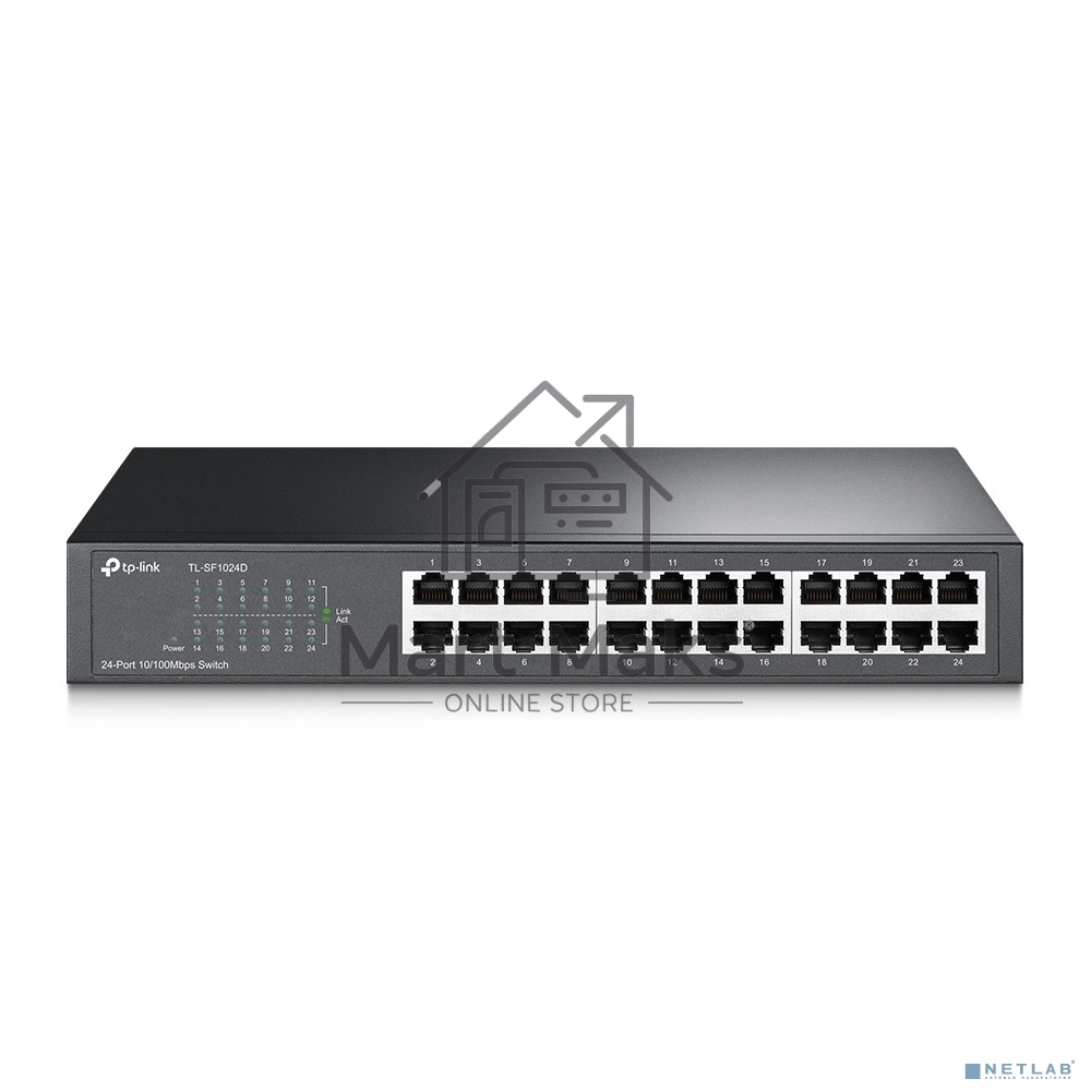 Сетевой коммутатор TP-Link SMB TL-SF1024 Коммутатор 24-port 10/100M Switch, 1U 19-inch rack-mountable steel case