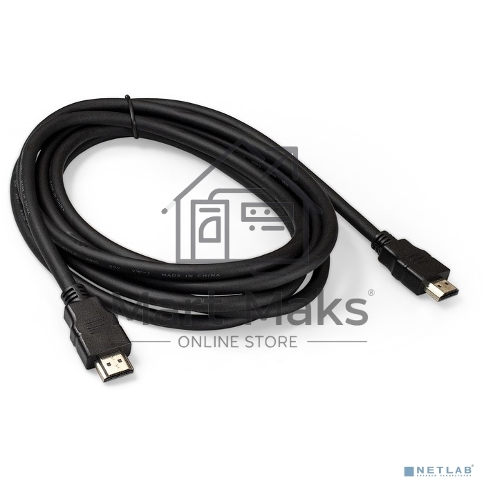 Кабель HDMI Exegate EX287731RUS EX-CC-HDMI2-3.0 (19M/19M, HDMIv2.0, 3м, 4K UHD, Ethernet, позолоченные контакты)