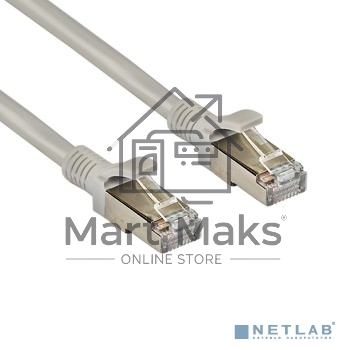 Патч-корд Exegate FTP-RJ45-RJ45-C5e-CU-3M-GY, FTP, cat.5e, 3м, медь, серый