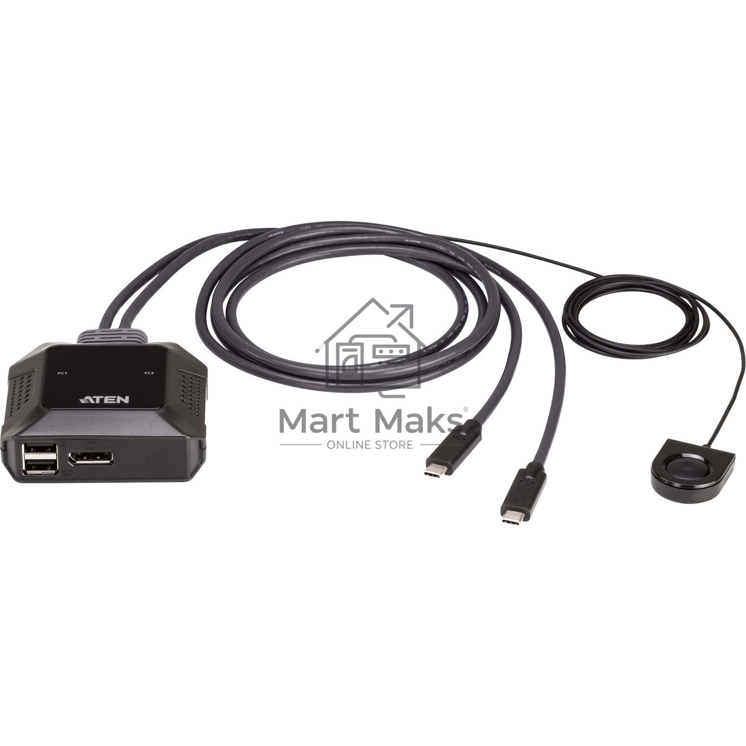 Переключатель ATEN 2-Port USB-C 4K DisplayPort Cable KVM Switch