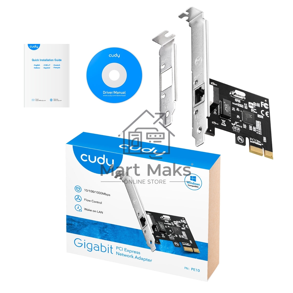 Сетевой адаптер CUDY PCI Express Cudy PE10 PCI Express