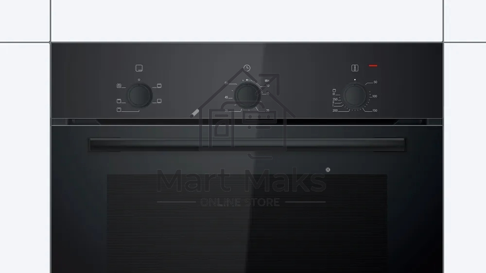 Духовой шкаф Bosch HBF011BA1T Serie 2, черный, класс энергоэффективности А, 4 режима,71 литр, сделано в Турции