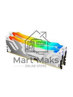 Оперативная память Kingston Fury Renegade, DDR5, 32Gb (2x16Gb), 7600MHz, CL38, DIMM, радиатор, RGB, белый