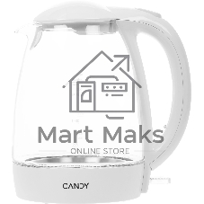 Чайник электрический Candy CK-300 белый, 1.8 л, 2200 Вт, скрытый нагревательный элемент