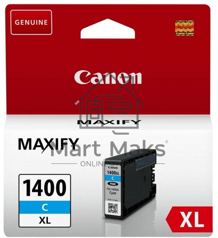 Картридж струйный Canon PGI-1400XL C Cyan голубой (1020 стр. 12 мл) для MAXIFY МВ2040/МВ2340