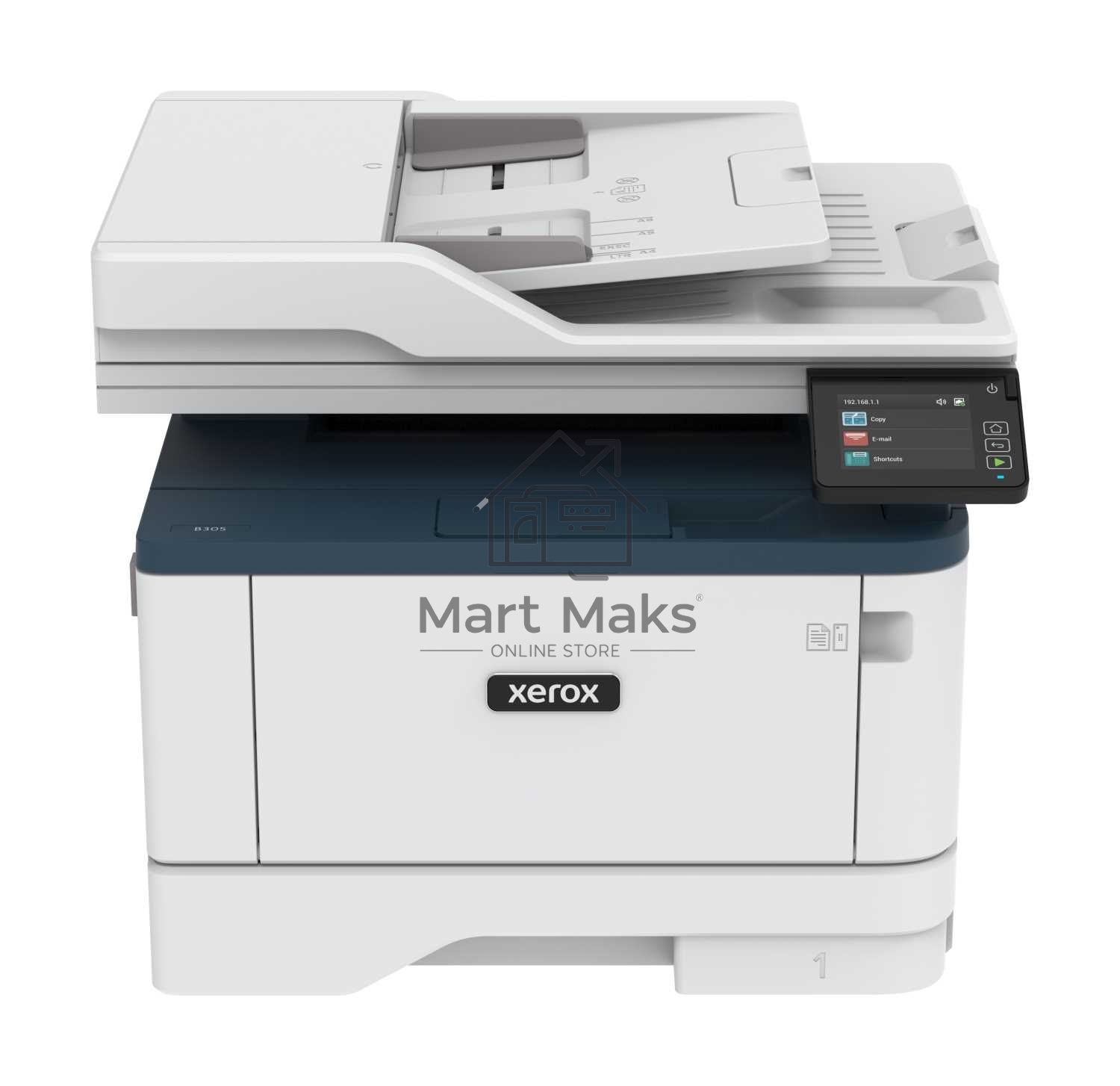 МФУ лазерный Xerox B305 (B305V_DNI), A4, ч/б, печ. до 38 стр/мин., скан. до 46 стр/мин. (ч/б) 20 стр/мин. (цвет), 600x600dpi, USB, RJ-45, Wi-Fi