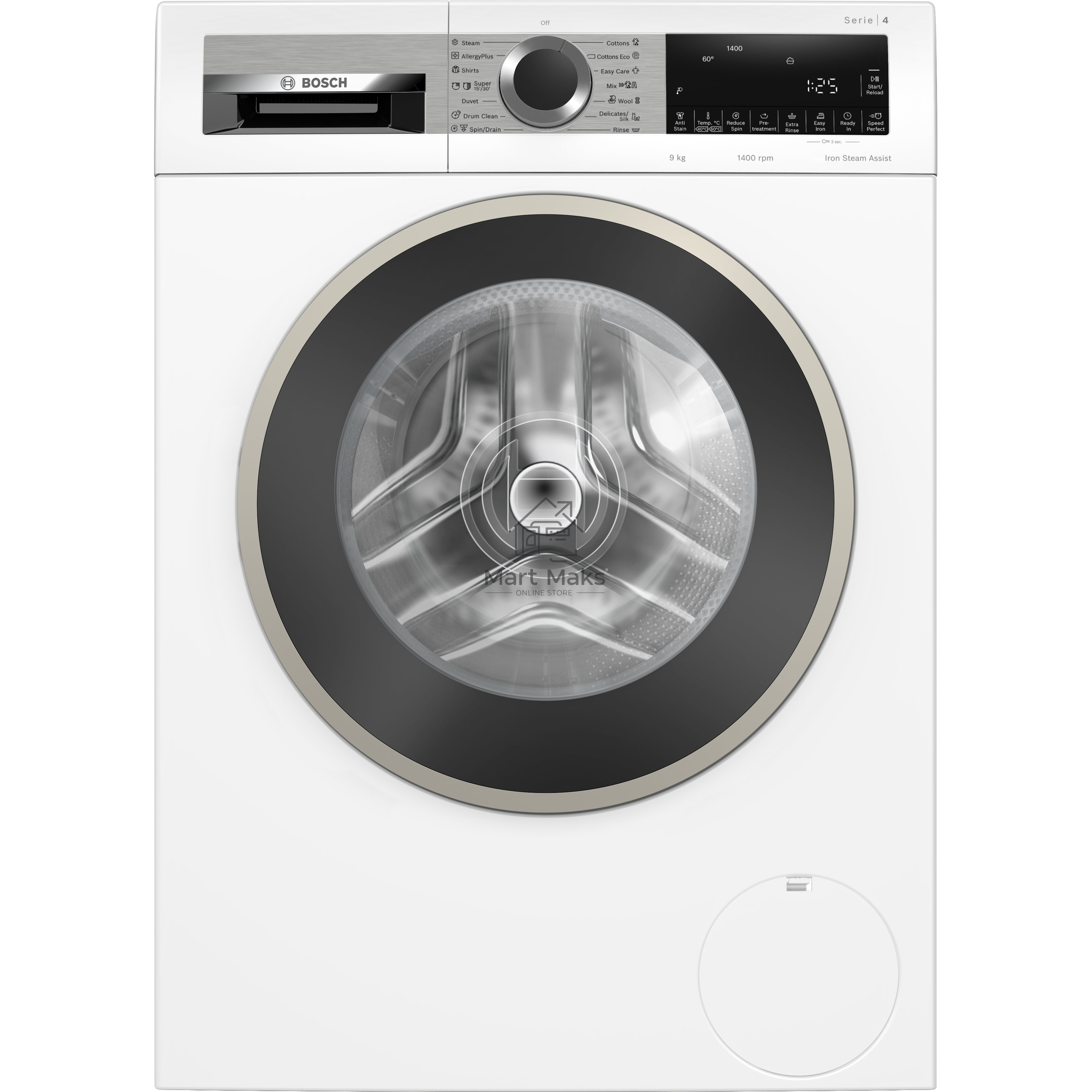 Стиральная машина Bosch Serie 4 WGA24400ME белый, загрузка фронтальная 9 кг, 1400 об/мин., класс: А+++
