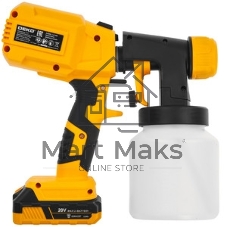 Краскопульт электрический аккумуляторный DEKO SG20DK Max, 20В, 800 мл, 1x3.0А·ч 083-1135
