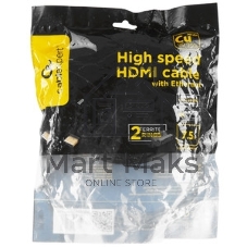 Кабель Cablexpert HDMI CC-HDMI4-7.5M, 19M/19M, v2.0, медь, позол.разъемы, экран, 7.5м, черный, пакет