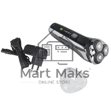 Электробритва Polaris PMR 0305R wet&dry PRO 5 blades элктрическая, черный/хром