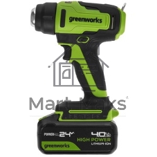 Фен строительный аккумуляторный GreenWorks G24HG, 24V, без АКБ и ЗУ (3400207)