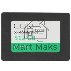 Накопитель SSD CBR, 512Gb, SATA III, 2.5