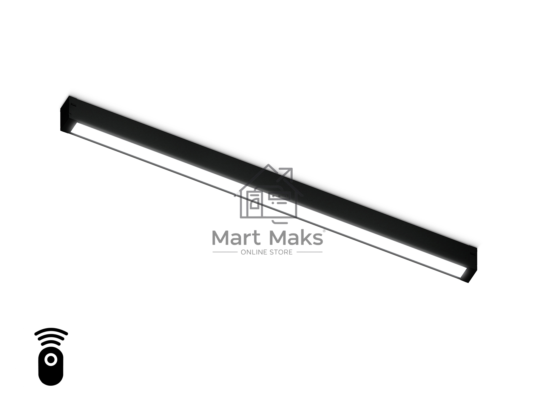 Управляемый светодиодный светильник для шинопровода Magnetic Ambrella light GL1292 BK черный IP20 24W 3000K-6400K 220V 120° 562*25*42 (Без ПДУ)