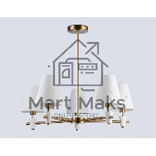 Люстра Ambrella light LH75044/5 BS/WH латунь/белый E14*5 max 40W D700*580