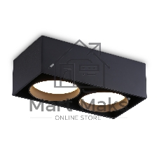 Светильник накладной TN70875/2 BK черный GX53/2 max 12W 185*92*62