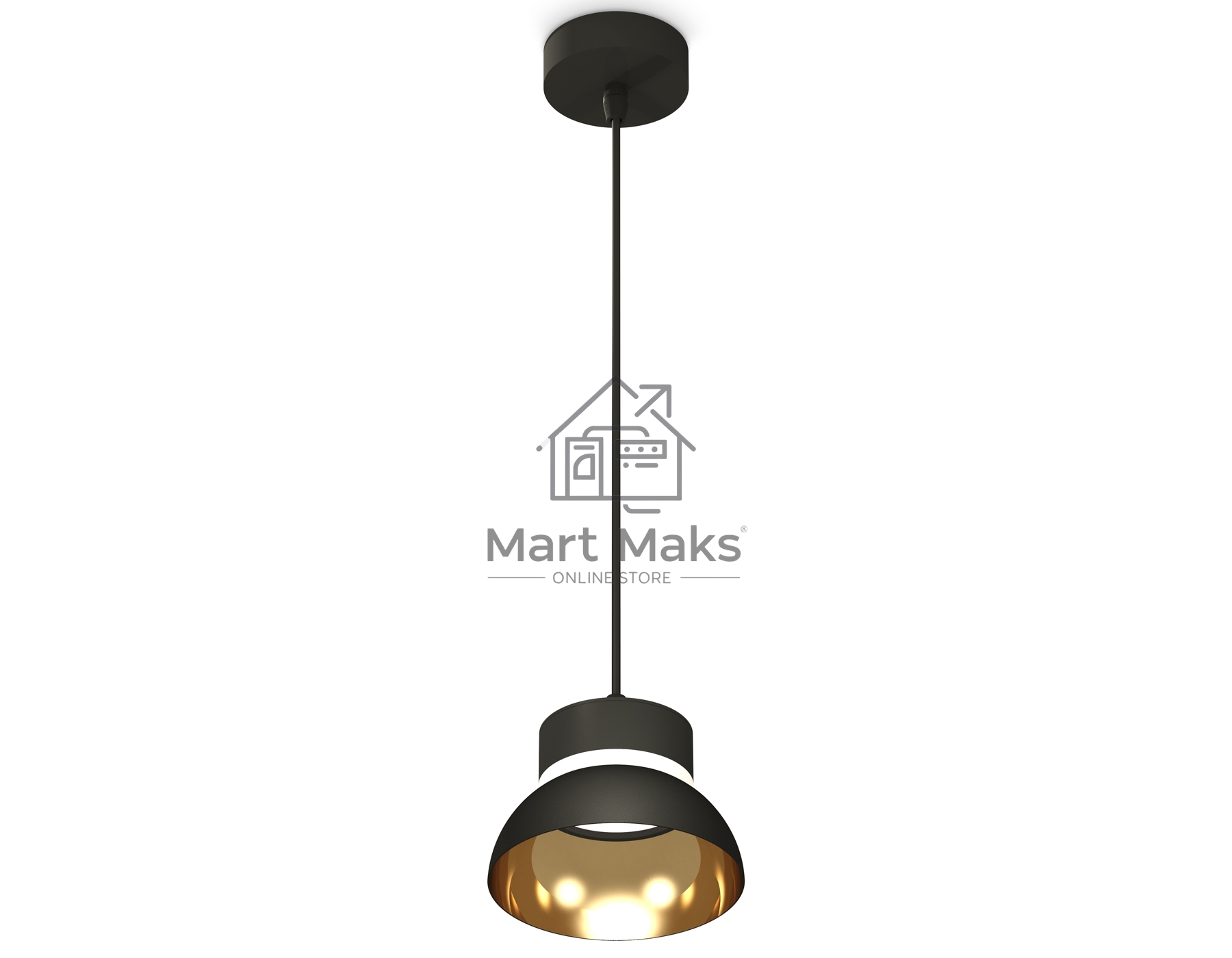 Светильник Ambrella Light XP8111051 SBK/PYG/CL черный песок/золото желтое полированное/прозрачный GX53