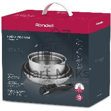 Набор Rondell RDS-1315, 5 предм: Кастрюли б/кр 16 см (1,4 л), 20 см (2,8 л), сковороды б/кр 26x5 см, 28x5 см, съемная