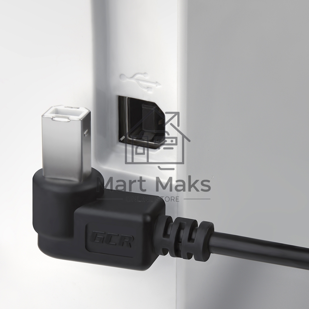 Кабель Greenconnect 1.0m USB 2.0, AM/BM угловой, черный, 28/28 AWG, экран, армированный, морозостойкий, GCR-UPC3M2-BB2S-1.0m Greenconnect Кабель 1.0m USB 2.0, AM/BM угловой, черный, 28/28 AWG, экран, армированный, морозостойкий, GCR-UPC3M2-BB2S-1.0m