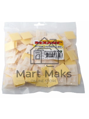 Площадка под винт самоклеящаяся Rexant 28х28 мм, белая, упаковка 100 шт.