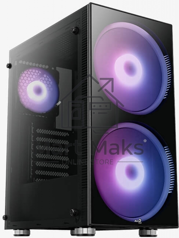 Компьютерный корпус Aerocool / Formula Python (3xUSB, 2xAudio, 0.5 мм,2x200 мм FAN, прозрачная стенка-закаленное стекло, ATX, без БП)