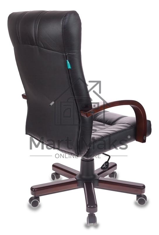 Кресло руководителя Бюрократ KB-10/WALNUT черный, искусственная кожа, крестовина металл