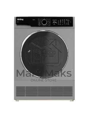 Сушильная машина Korting KD 60L97 S серебристый, 10 кг, сушка - конденсационная, программ - 15, 59.6 x 84.5 x 64 см