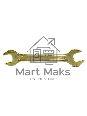 Ключ рожковый, 13 х 14 мм, желтый цинк Сибртех