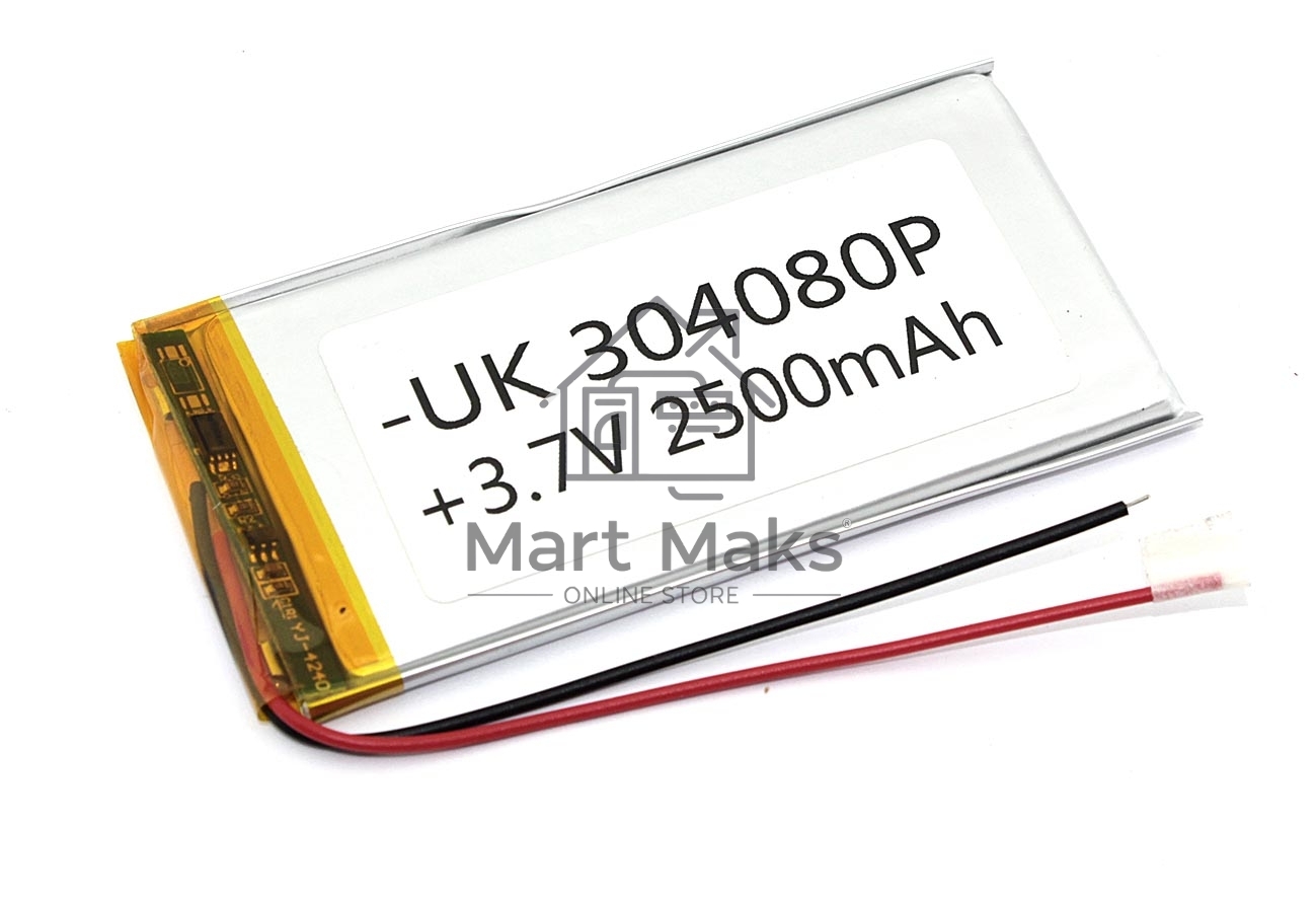 Аккумулятор Li-Pol (батарея) 3*40*80мм 2pin 3.7V/2500mAh