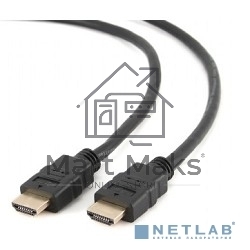 Кабель Cablexpert HDMI CC-HDMI4-30M, 19M/19M, v1.4, медь, позол.разъемы, экран, усилитель сигнала, 30м, черный, пакет