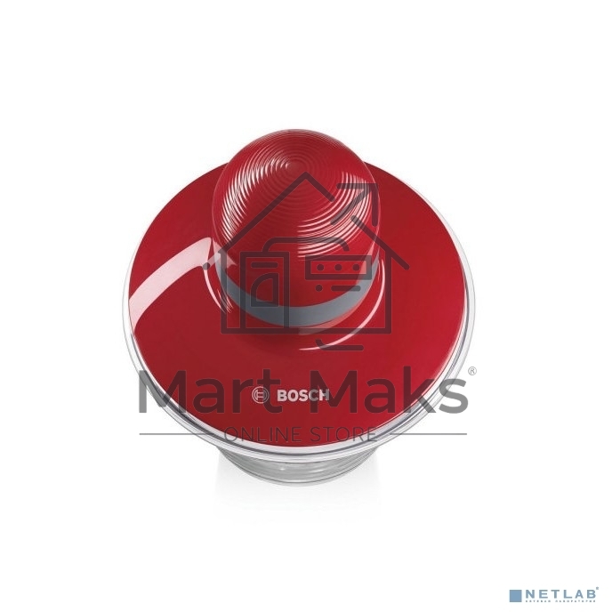 Измельчитель электрический Bosch MMR08R2 0.8л. 400Вт красный