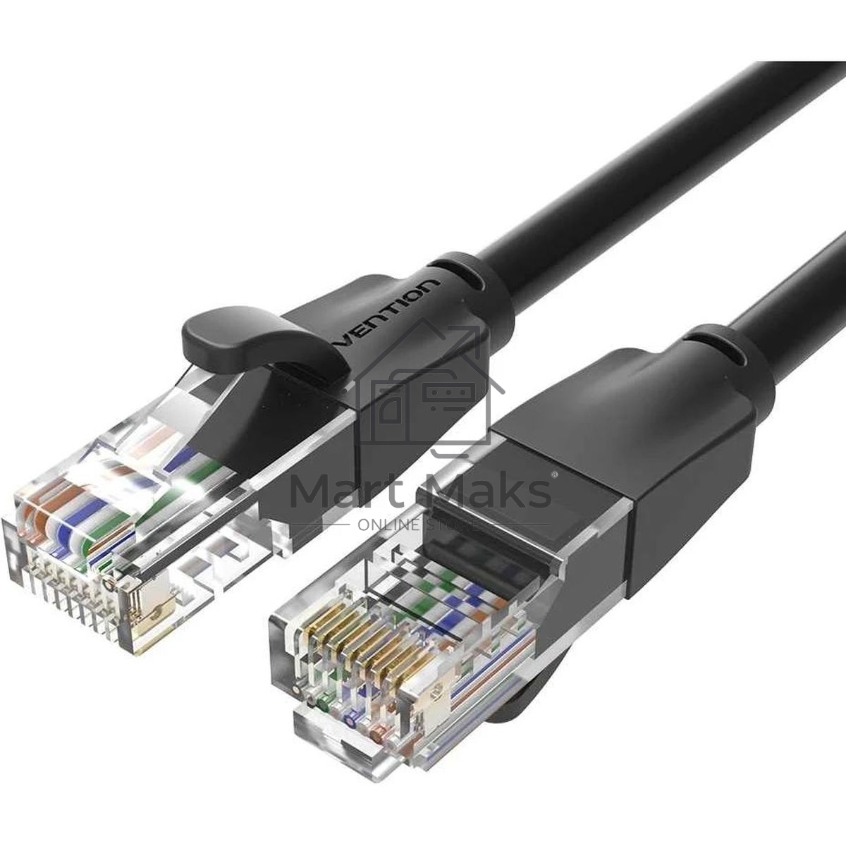Патч-корд Vention прямой UTP cat.6, RJ45 - 8м. черный