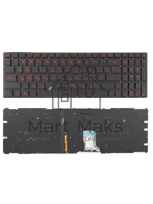 Клавиатура для ноутбука Asus GL502 черная c подсветкой