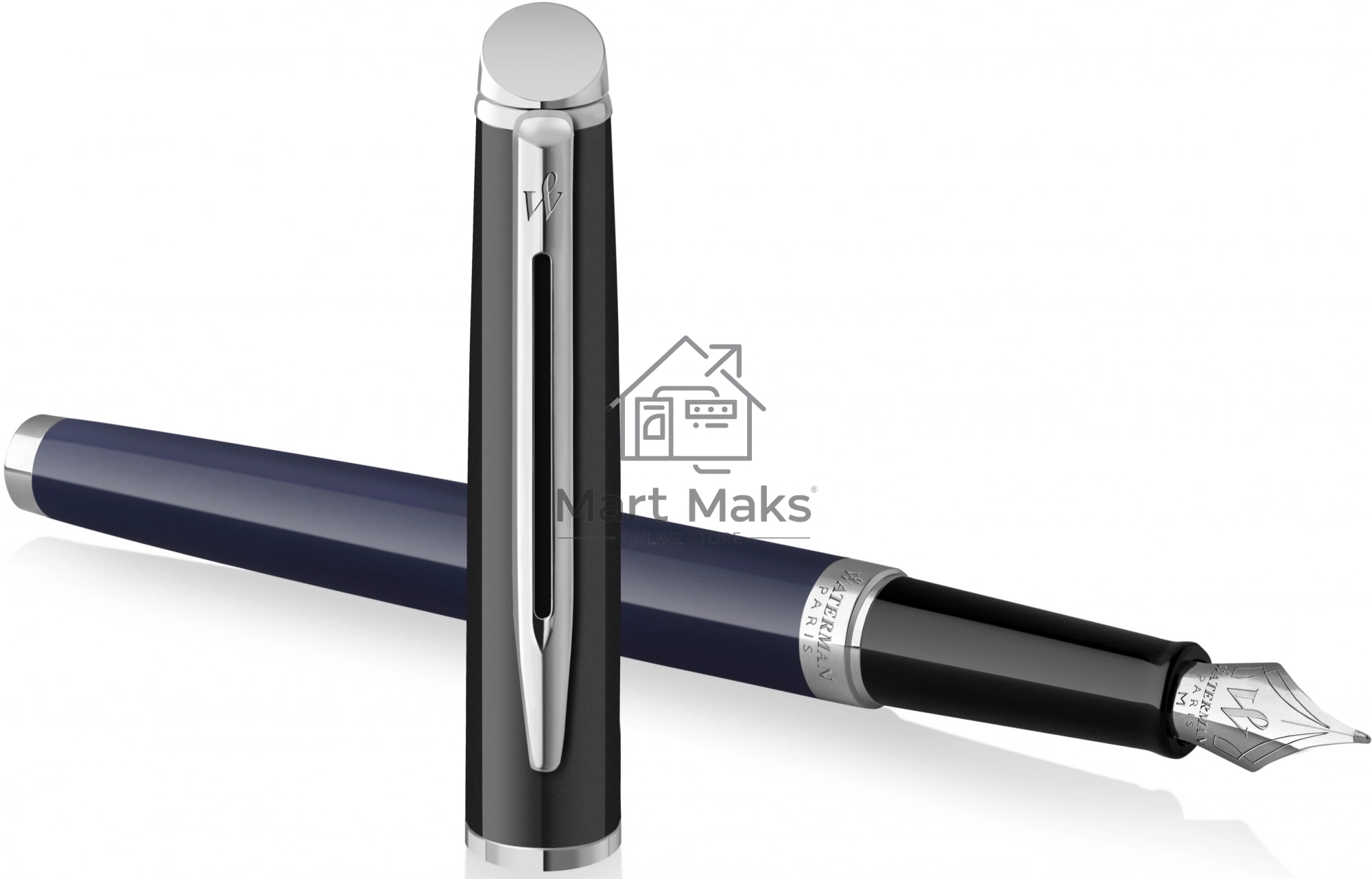 Ручка перьевая Waterman Hemisphere Colour Blocking (2202847) Blue/Black CT F сталь нержавеющая, подарочная коробка