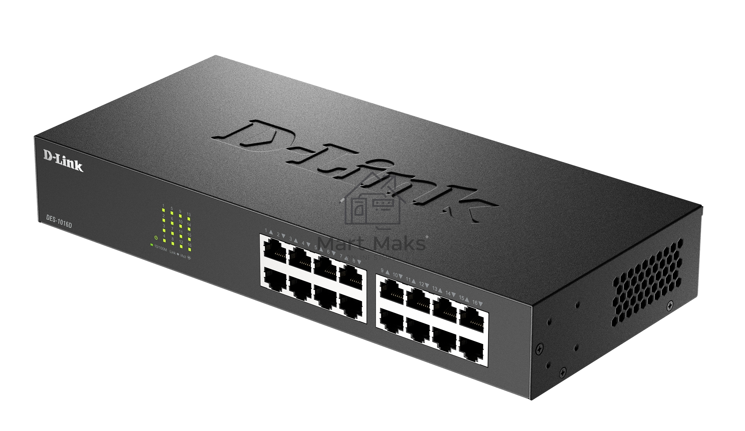 Неуправляемый коммутатор D-Link DES-1016D/I1A с 16 портами 10/100Base-TX