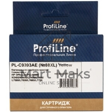 Картридж струйный ProfiLine PL-C9393AE №88 для принтеров HP Office jet HP Office jet K550/K550 dtn/K550dtwn/K5400/K5400dn/K8600/L7380/L7590 Yellow водные
