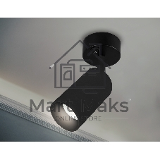 Накладной спот с выключателем Ambrella light TA127 BK черный GU10 max 12W D70*164*D55