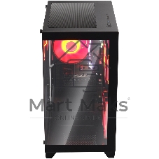 Компьютерный корпус Bloody BD-CC103 черный без БП mATX 7x120мм 1xUSB 2.0 1xUSB 3.0 audio bott PSU