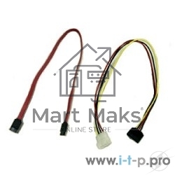 Кабель Gembird/Cablexpert Кабель SATA интерфейсный (48см) 7pin/7pin и питания (15см) 4pin/15pin(CC-SATA)