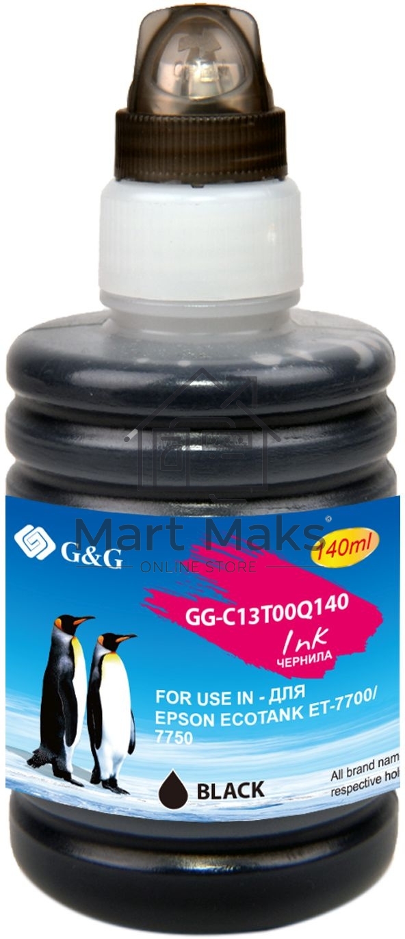 Чернила G&G GG-C13T00Q140 черный140мл для Epson EcoTank 7700/7750