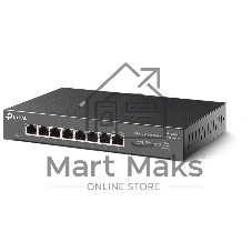 Коммутатор TP-Link 8-port Desktop 2.5G Unmanaged switch, 8 100/1G/2.5G RJ-45 ports, Fanless design, 12V/1.5A DC power supply.